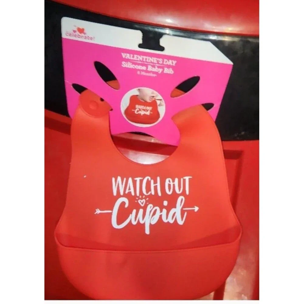 Silicone Valentine's Day bib